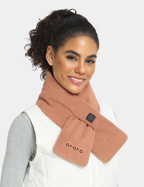 Electric Heated Scarf - Pro Electric Heated Scarf with 3 Heating Levels USB Rechargeable Heating Scarf (Brown)
