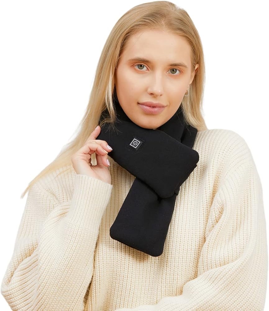 Electric Heated Scarf - Pro Electric Heated Scarf with 3 Heating Levels USB Rechargeable Heating Scarf